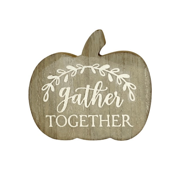 Gather Together Wooden Pumpkin