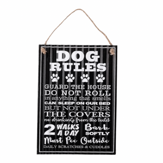 Dog & Cat Rippled Metal Wall Sign - Available In 2 Styles