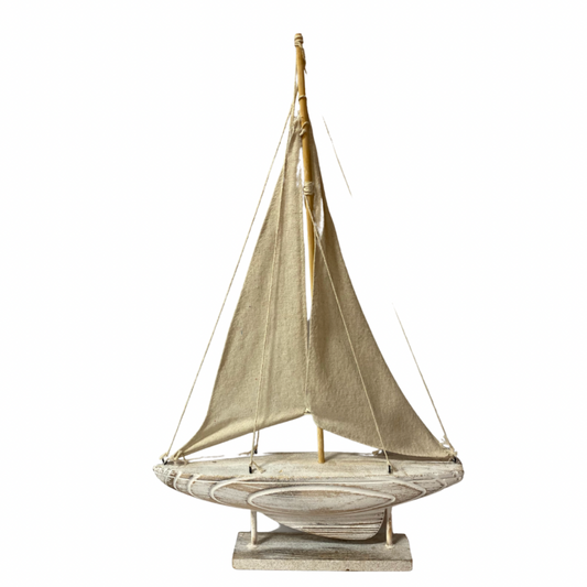 Natural Wooden Sailboat
