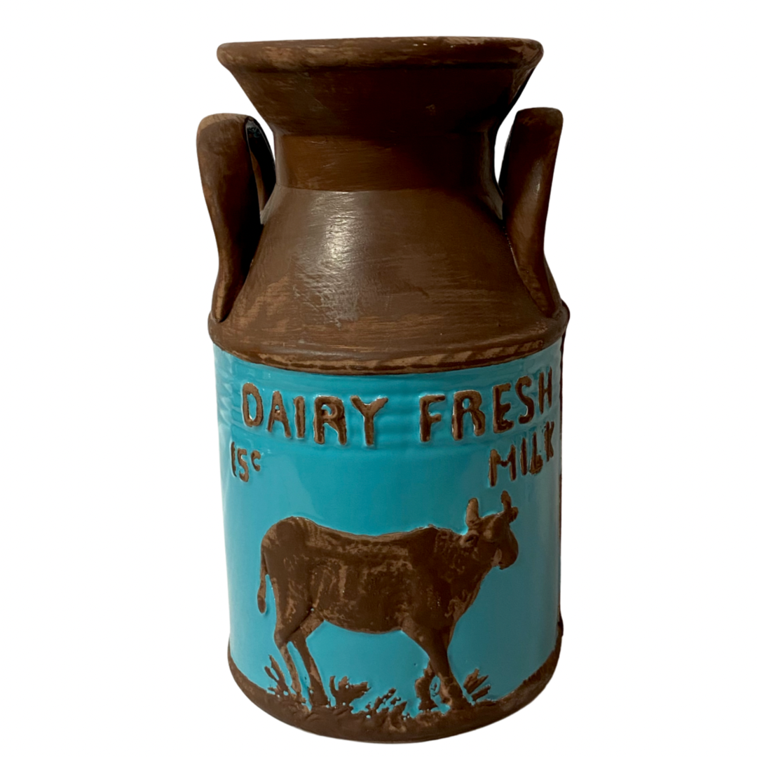 Blue Dairy Fresh Ceramic Pot