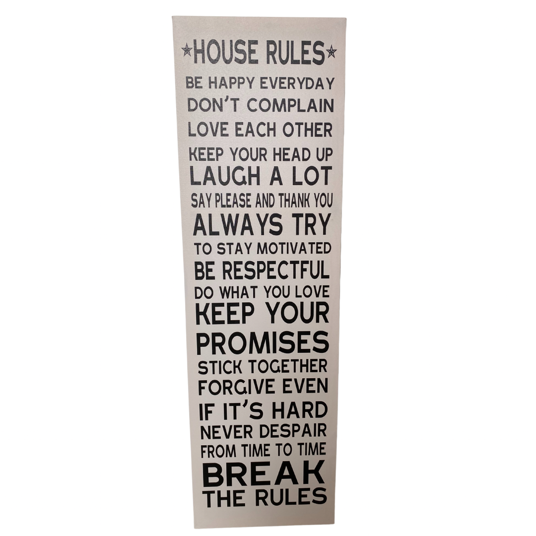 House Rules Canvas - White