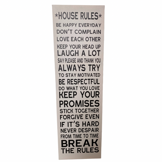 House Rules Canvas - White