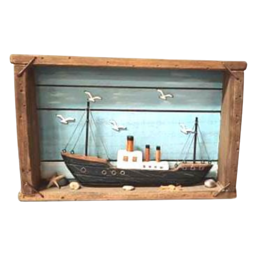 Wall Frame Ship - Imperial Gifts And Decor