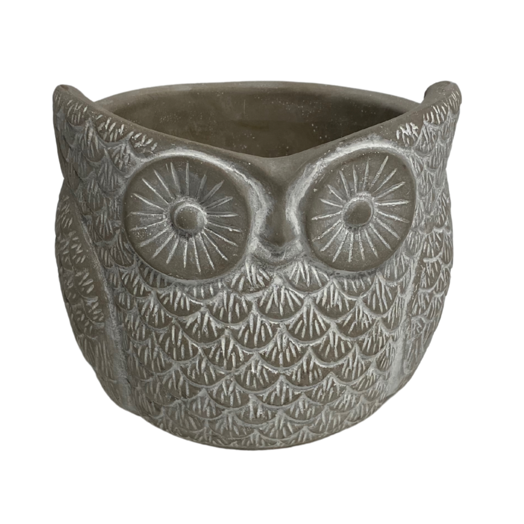Textured Owl Planter