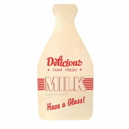 Delicious Milk Wooden Sign