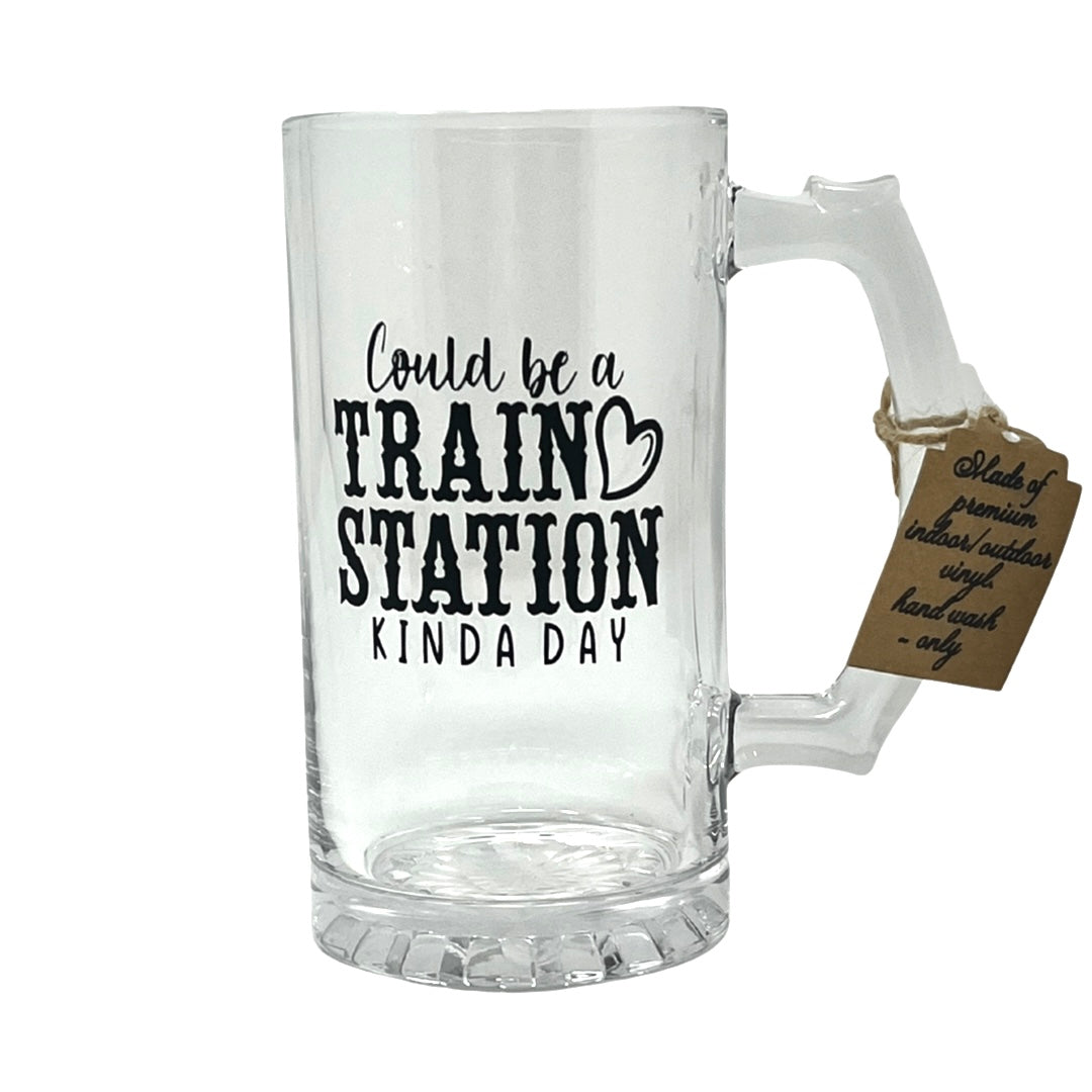 Train Station Kinda Day Yellowstone Beer Mug