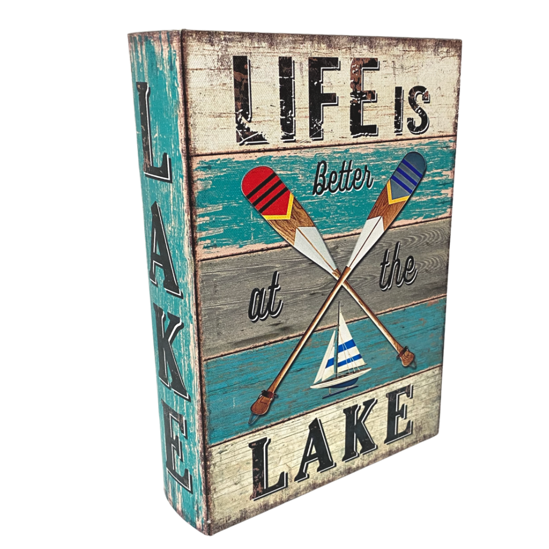 Life Is Better At The Lake Magnetic Faux Book Box