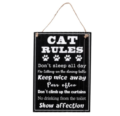 Dog & Cat Rippled Metal Wall Sign - Available In 2 Styles