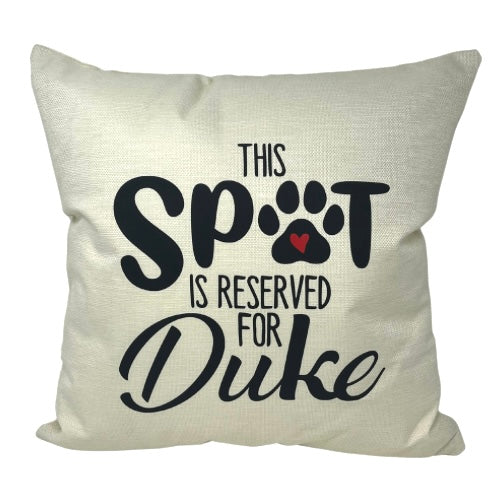 This Spot Beige Personalized Pet Pillow