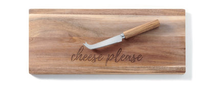 Acacia Wooden Cheese Board With Knife