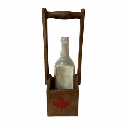 Maple Leaf Wooden Wine Bottle Holder
