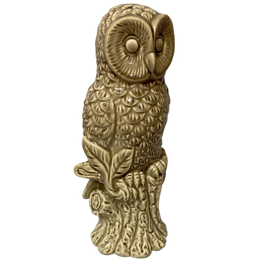 Light Brown Large Ceramic Owl