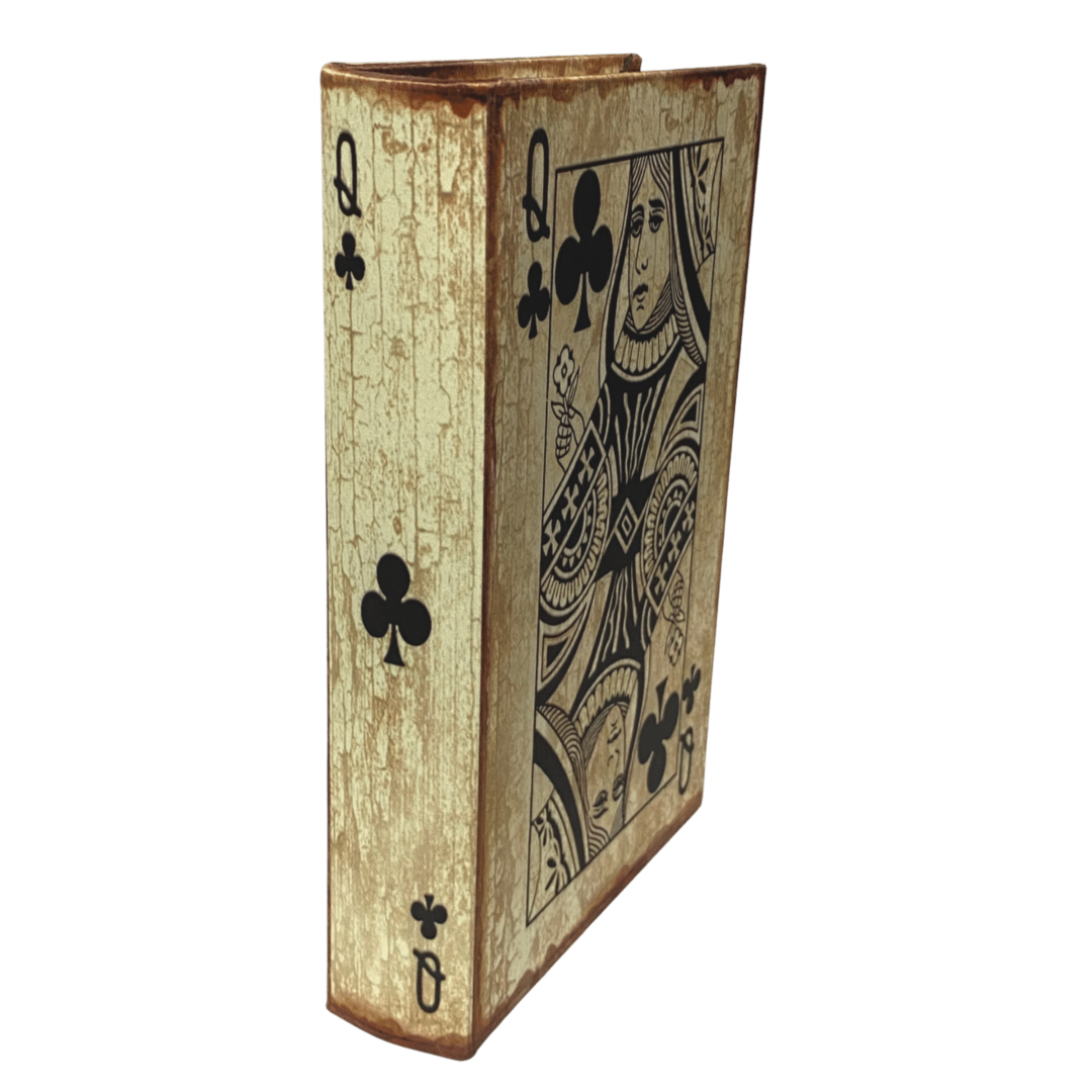 Queen Of Clubs Magnetic Book Box