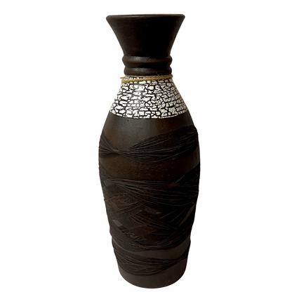 Large Brown & White Vase