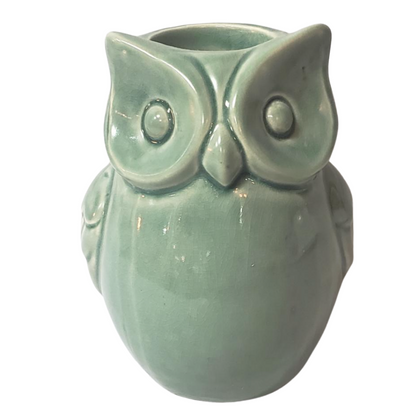 Teal Owl Tea Light Holder