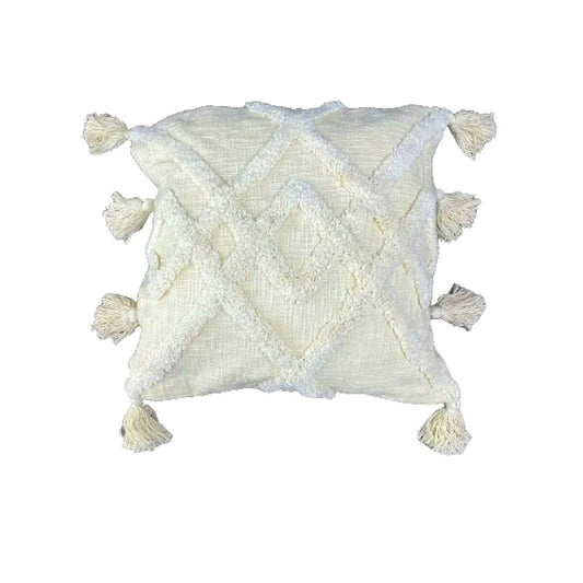 Cotton Slub Yarn Cushion (Annex) (Ivory)