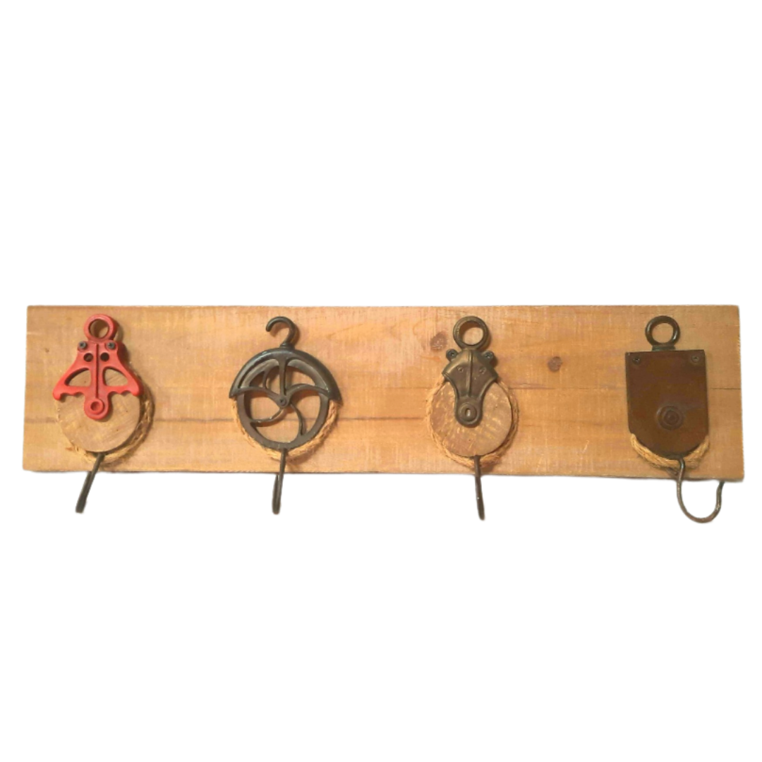 Ship Pulley Wall Decor With Hooks - Imperial Gifts And Decor
