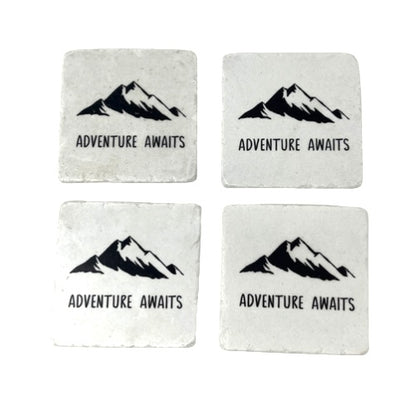 Adventure Awaits Coasters - Set Of 4