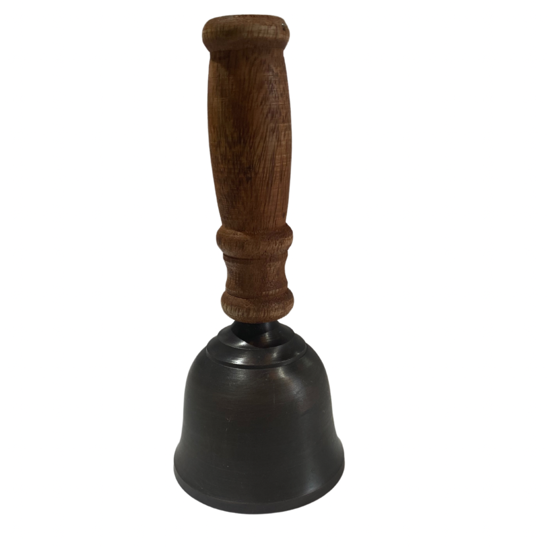 Antique Bell With Wooden Handle
