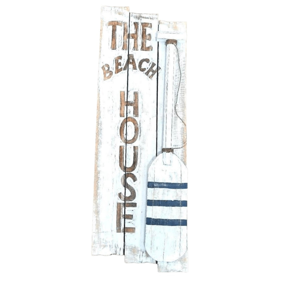 The Beach House - Wooden Sign - Imperial Gifts And Decor