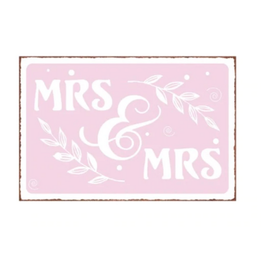 Mrs & Mrs Embossed Metal - Imperial Gifts And Decor™