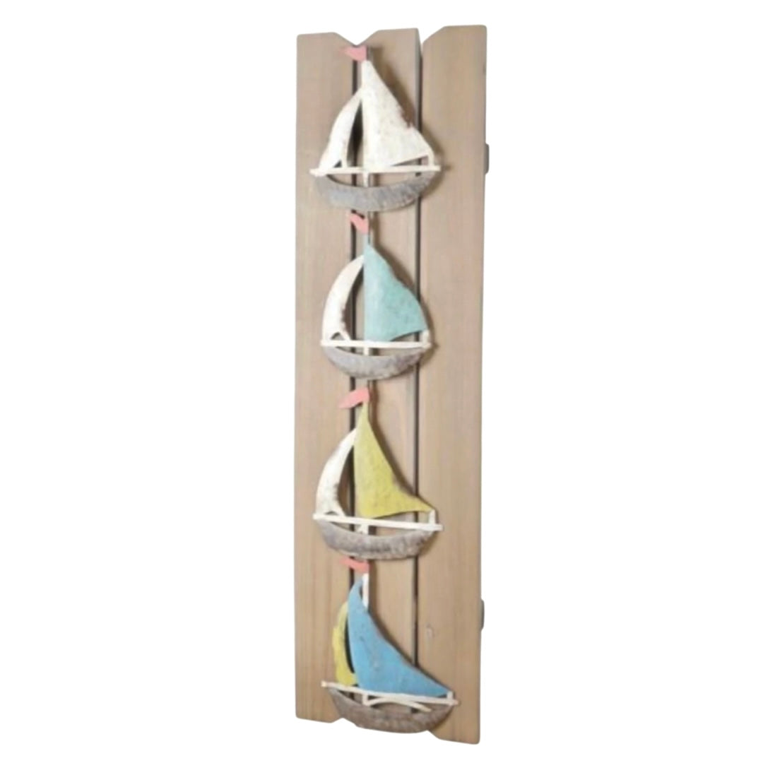 Metal Sailboats Wall Art Wooden - Imperial Gifts And Decor™