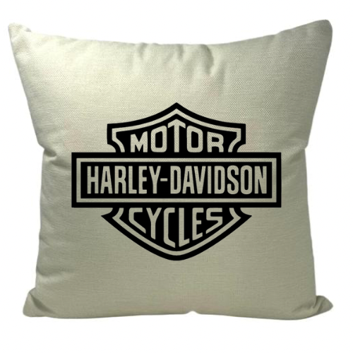 Harley Davidson Pillow Beige