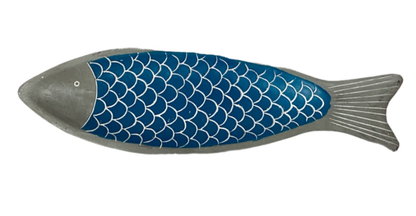 Grey & Blue Fish Platter - Available in 2 Sizes