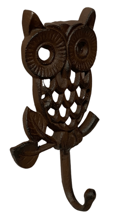 Owl Stand On Branches Metal Wall Hook
