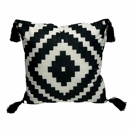 Black & White Square Design Pillow
