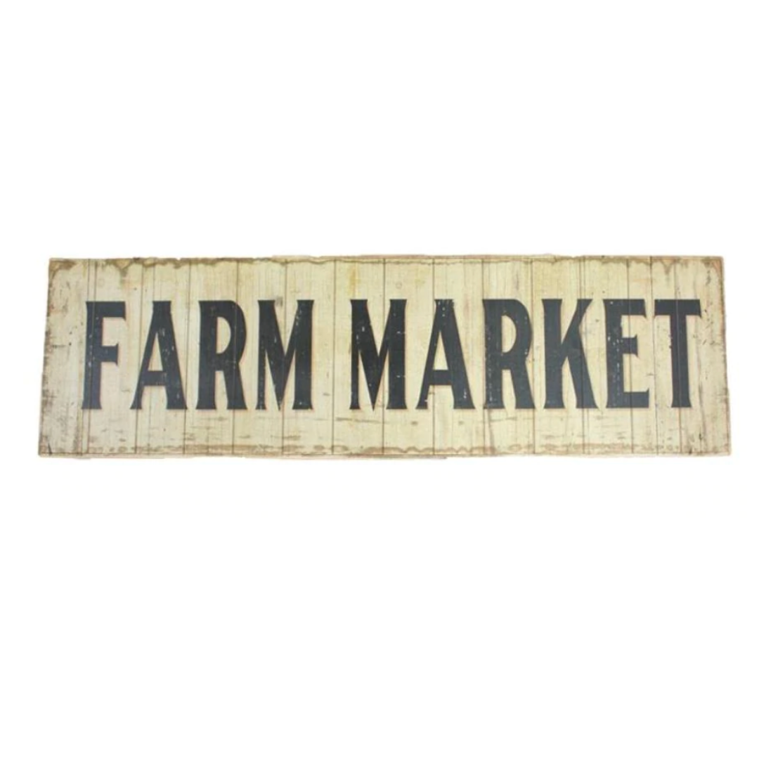 Farm Market Wooden Sign