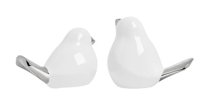 Finch Silver Tipped 2 Piece Decor Sculpture Set