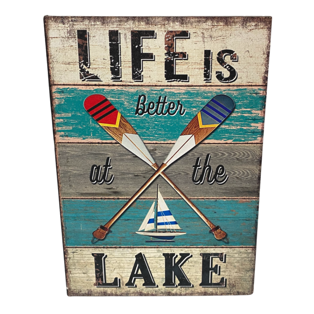 Life Is Better At The Lake Magnetic Faux Book Box