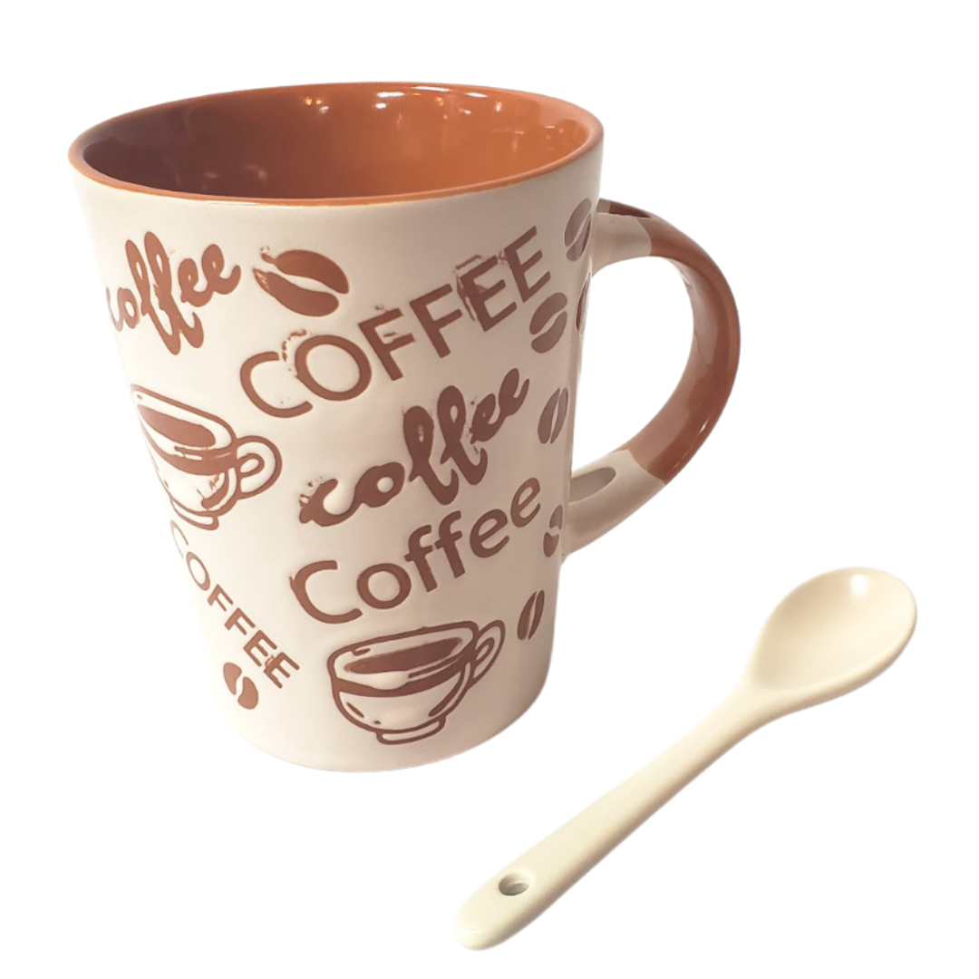 Coffee Mugs With Spoons - Available in 2 Styles