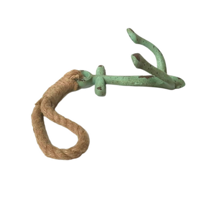 Green Anchor With Rope - Imperial Gifts And Decor