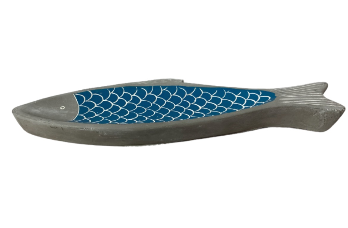 Grey & Blue Fish Platter - Available in 2 Sizes