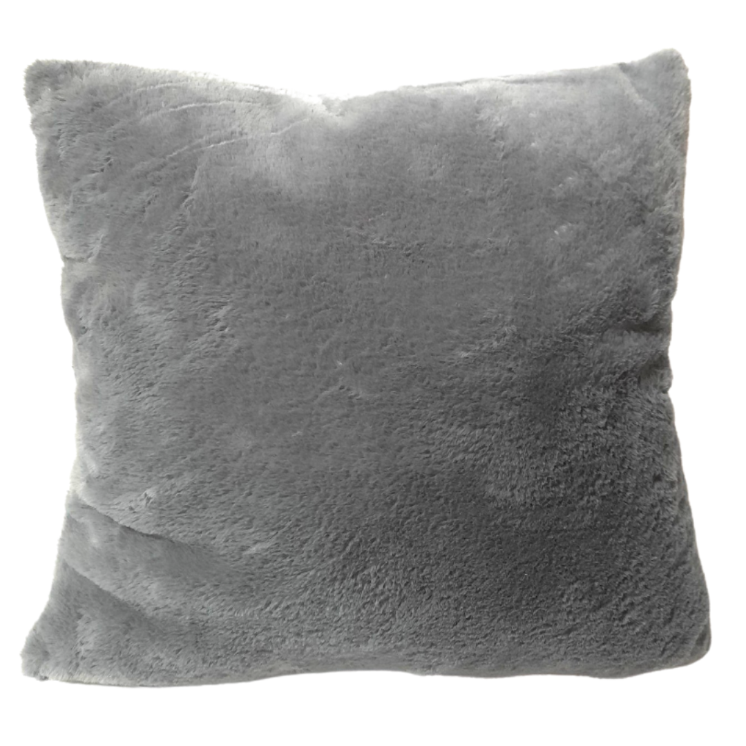 Grey Faux Fur Cushion - Imperial Gifts And Decor