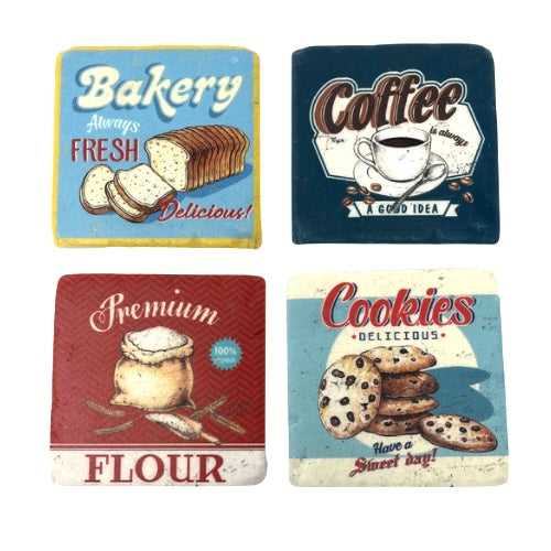 Bakery Coaster Set - Set Of 4