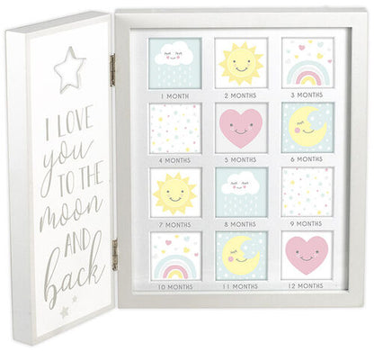 I Love You To The Moon Baby’s First Year Photo Frame