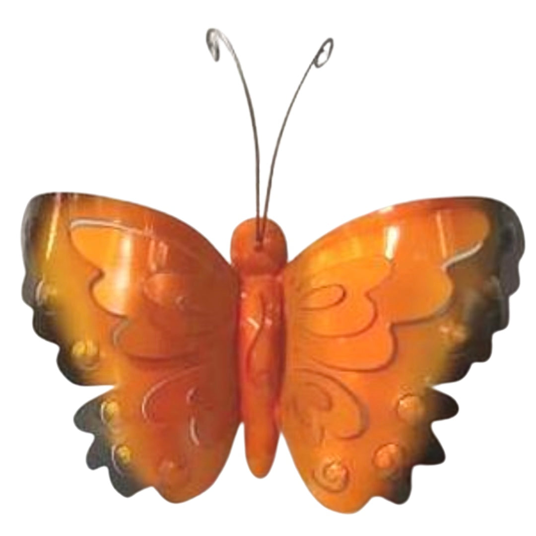 Metal Orange Butterfly Large - Imperial Gifts And Decor
