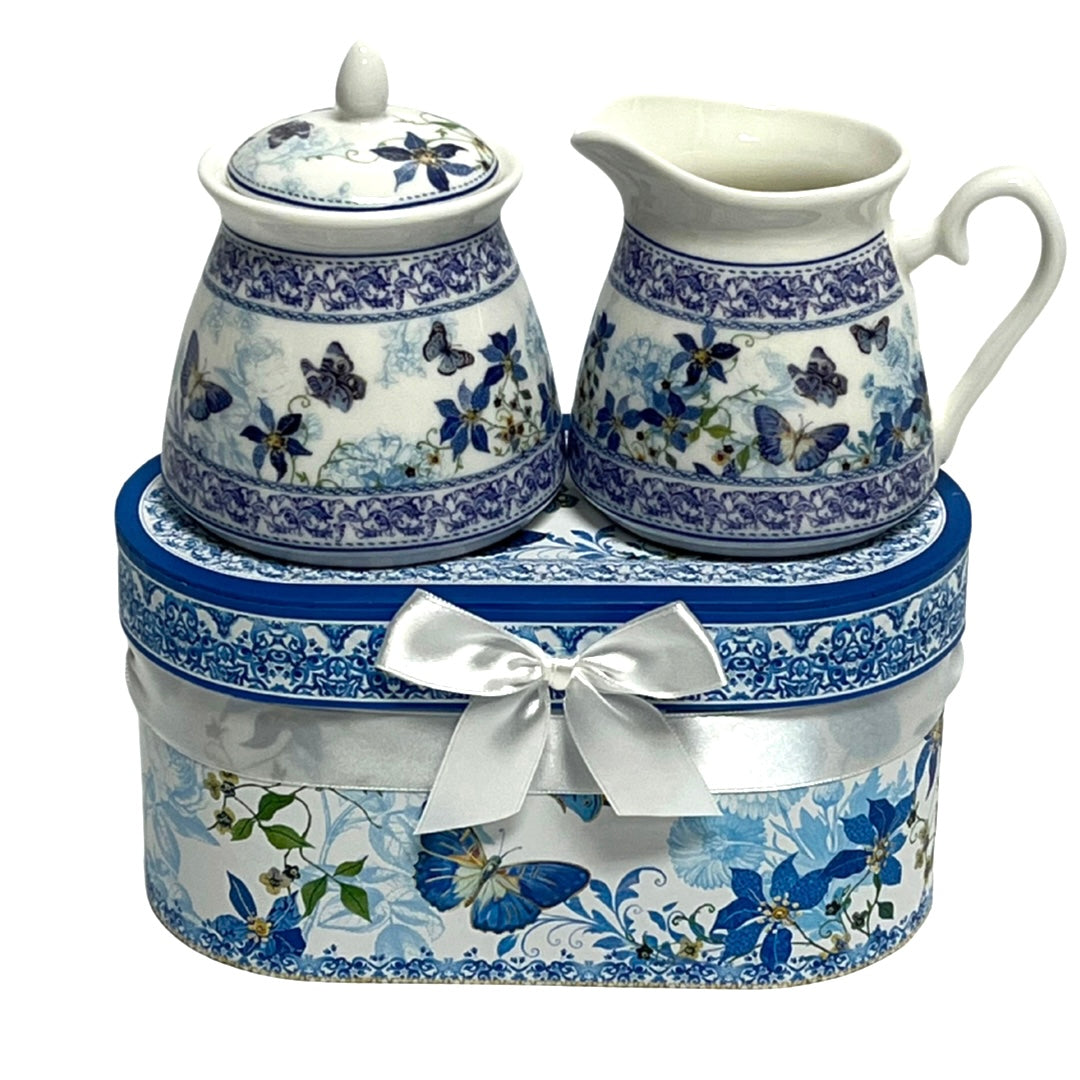 Butterfly Creamer/Milk & Sugar Set With Gift Box
