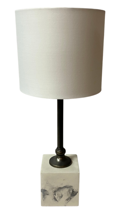 Marble Pattern Cement Table Lamp