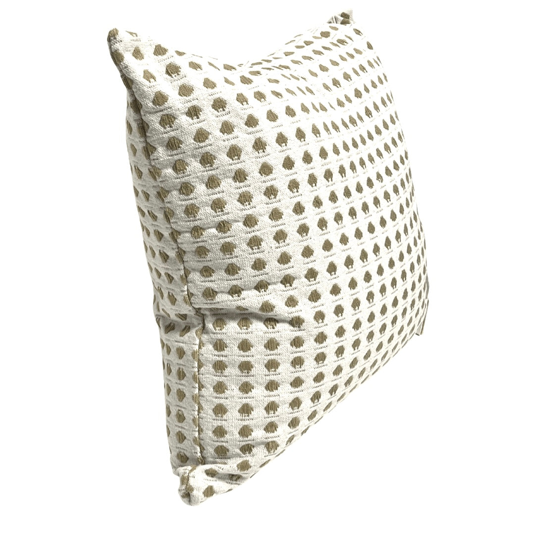 White Cream Waffle Design Decorative Pillow