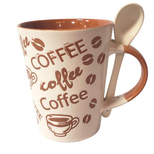 Coffee Mugs With Spoons - Available in 2 Styles