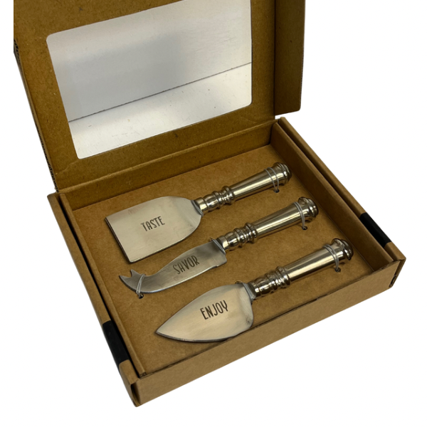 Set Of 3 Cheese Knives Server