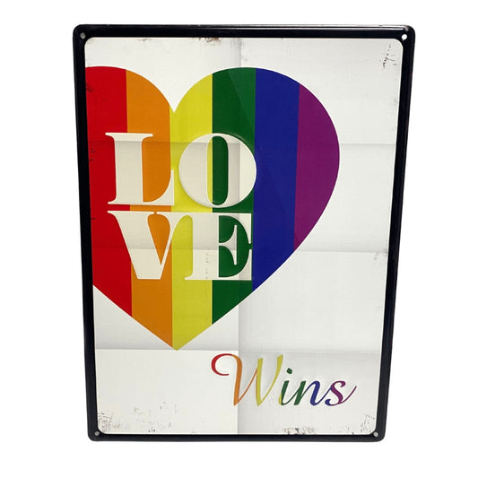 Love Wins Embossed Sign