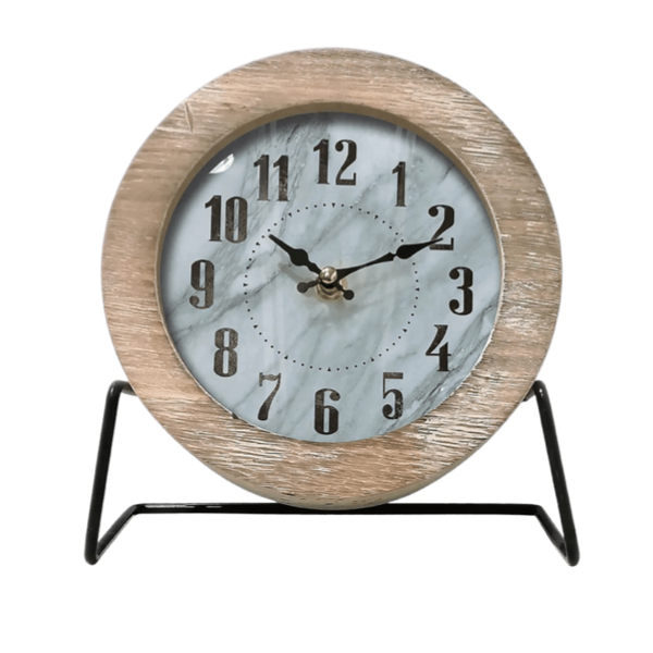 Buy Round Wood Desk Clock Windsor