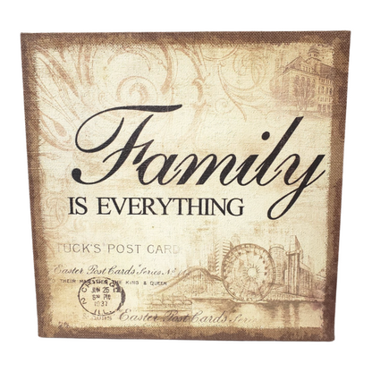 Family Is Everything Canvas Wall Art
