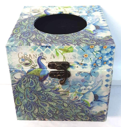 Tissue Box Holder - Blue Design